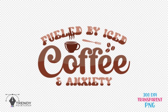 Fueled by Iced Coffee Quote SVG Design for Graphics and Crafts