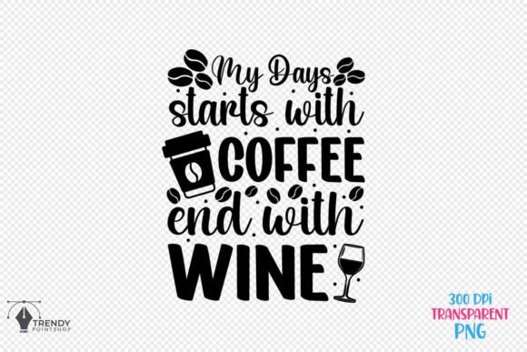 My Days Coffee Quote SVG Design for Crafts and Graphics