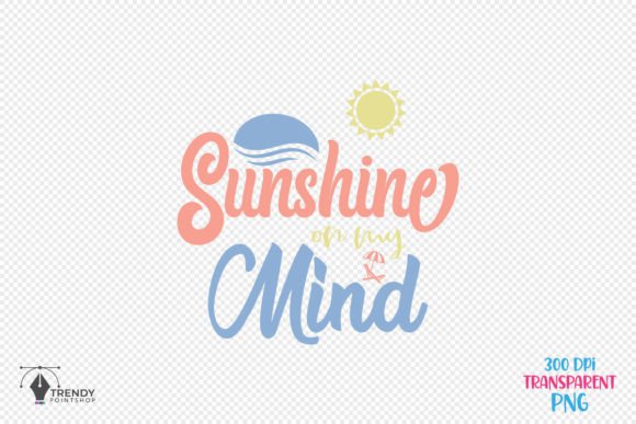 My Mind Summer Beach Quote SVG Design for Graphics and Crafts