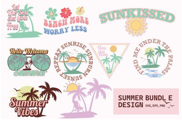 Summer Beach Quote SVG Bundle for Crafts and Graphics